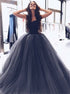 Ball Gown Sweetheart Beading Tulle Prom Dresses LBQ3460